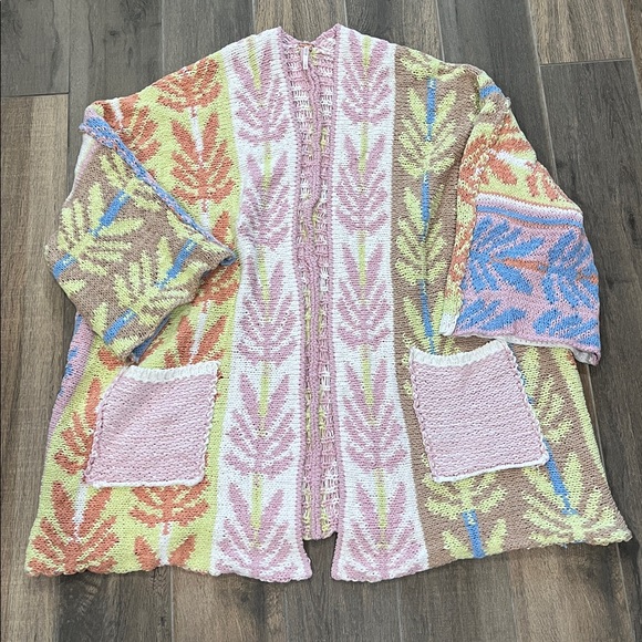 NEW FREE PEOPLE Mallorca Oversized Long Sleeve Cardigan Size Large - Picture 4 of 8
